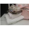 Image 4 : Soft Pink Bedding, Sheets Likely Double or Queen, Plush Dinosaur Wrap Blanket Included