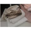Image 6 : Soft Pink Bedding, Sheets Likely Double or Queen, Plush Dinosaur Wrap Blanket Included