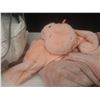 Image 8 : Soft Pink Bedding, Sheets Likely Double or Queen, Plush Dinosaur Wrap Blanket Included
