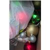 Image 1 : Christmas Ornaments, Two PartyLite Candle Holders, and Picture Frame