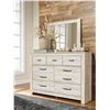 Image 1 : ONSITE: ASHLEY WHITE BELLABY 7 DRAWER DRESSER W/