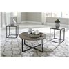 Image 1 : ONSITE: ASHLEY WADEWORTH 3PC OCCASIONAL TABLE SET
