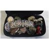 Image 1 : BOX WITH VINTAGE OVERSIZED RINGS & MORE