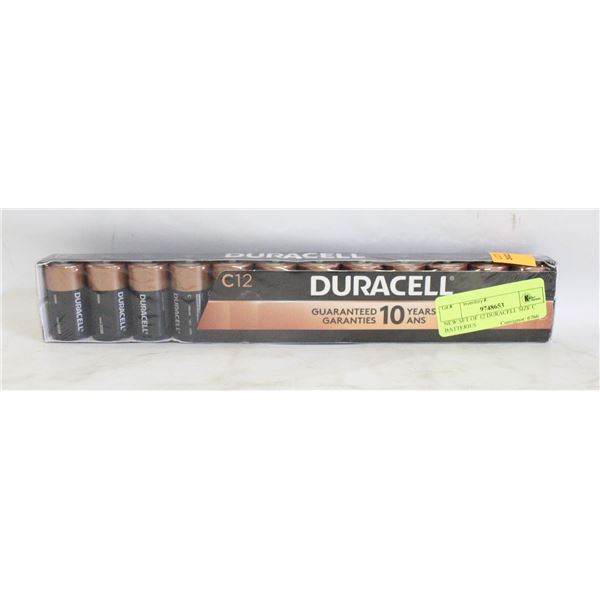 NEW SET OF 12 DURACELL SIZE C BATTERIES