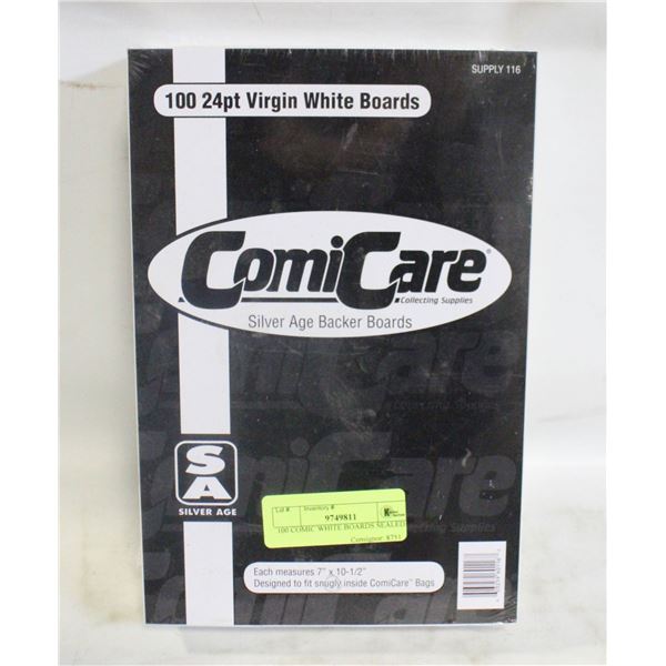 100 COMIC WHITE BOARDS SEALED