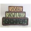 Image 1 : RUSTIC SNOWBALLS SNOWFLAKES SNOWMEN SCULPTURE
