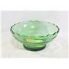Image 1 : VINTAGE 1950'S ED BRODY GREEN GLASS PEDISTAL DISH