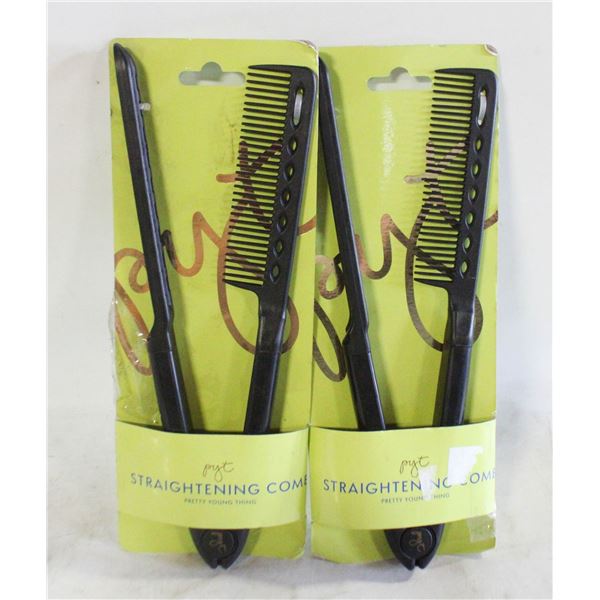 2 NEW PRETTY YOUNG THING STRAIGHTENING COMBS