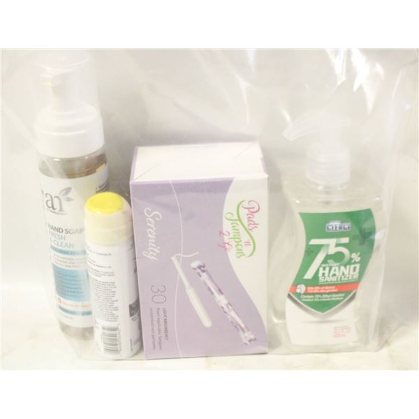 BAG WITH NEW PRODUCTS INCL 236 ML OF FOAMING