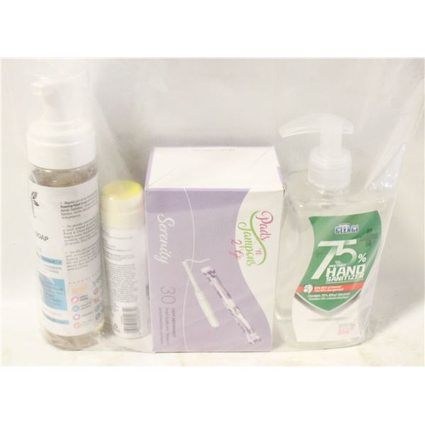 BAG WITH NEW PRODUCTS INCL 236 ML OF FOAMING