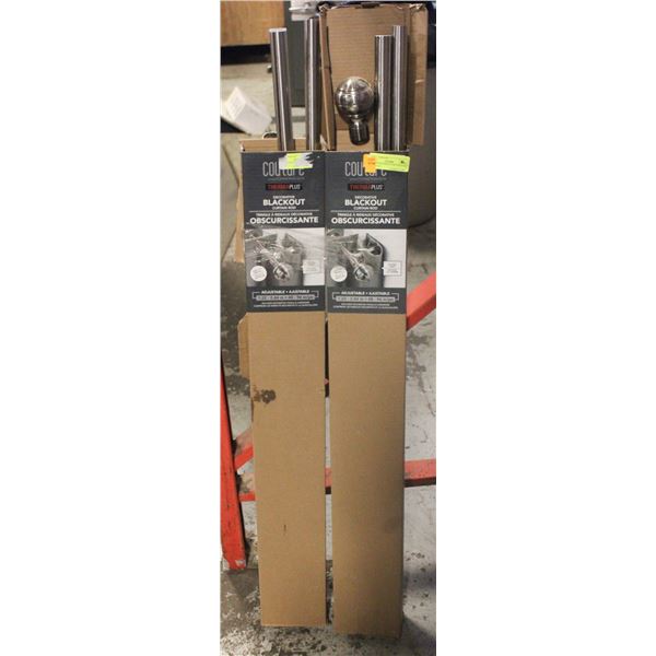 2X NEW BLACKOUT CURTAIN RODS 48-96 INCH