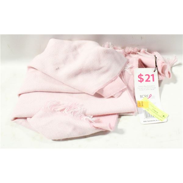 NEW WITH TAGS HUDSONS BAY PINK SCARF