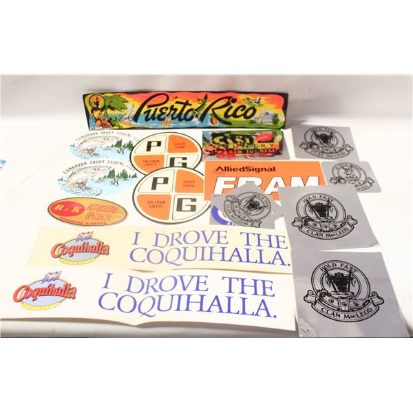 LOT OF VINTAGE STICKERS