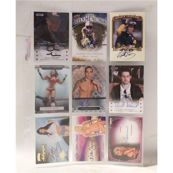 8 AUTOGRAPHED CARDS