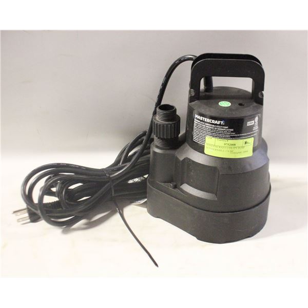 MASTERCRAFT UTILITY PUMP SUMBERSIBLE 1/4 HP