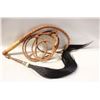 Image 1 : LEATHER WHIP AND HORSE HAIR WHISK