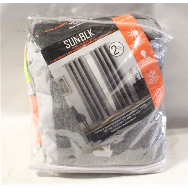 NEW BLACKOUT BLINDS GRAY 2X PANEL