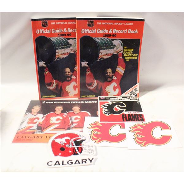 LOT OF CALGARY FLAMES ITEMS
