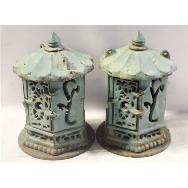 2 CAST IRON LANTERNS