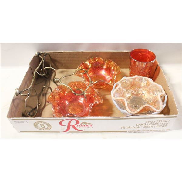 CARNIVAL GLASS LOT