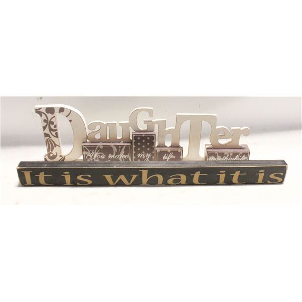 WOOD INSPIRATIONAL DÉCOR ASSORTED