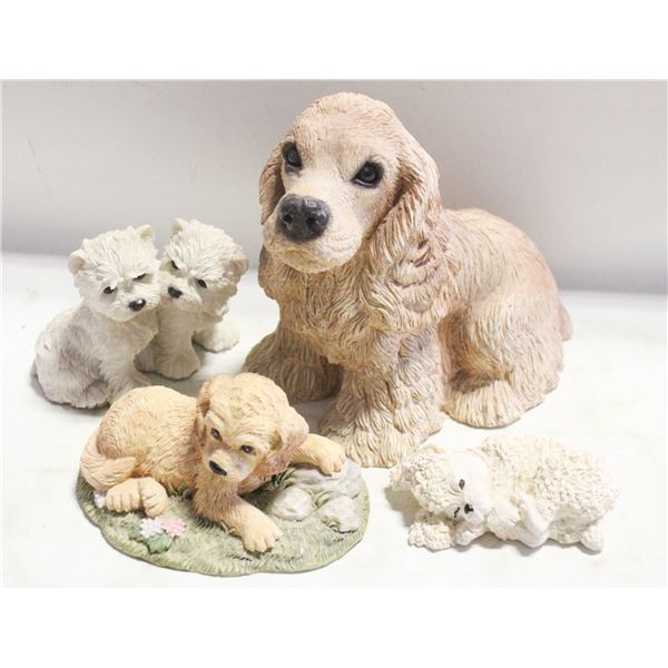 SANDCAST ANIMAL FIGURINES- ASSORTED LOT