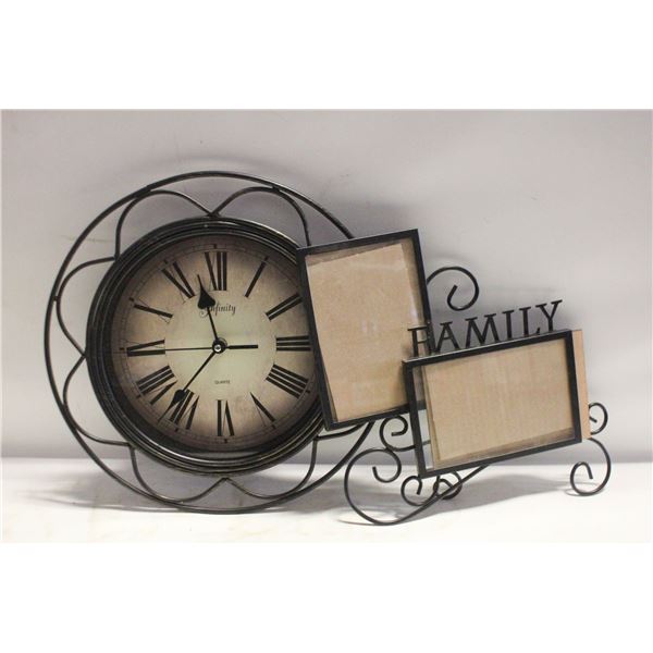 CONTEMPORARY METAL PICTURE FRAME/WALL CLOCK