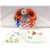 Image 1 : 3 MCGRATH FUSED GLASS DISHES WITH FLOWERS.