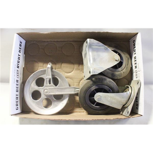 2 HEAVY DUTY CASTORS + MORE