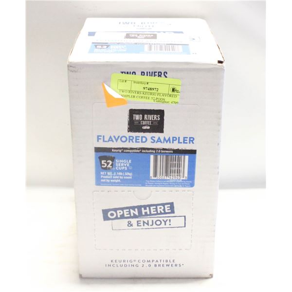 TWO RIVERS KEURIG FLAVORED SAMPLER COFFEE 52 PODS
