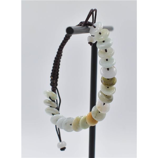 #110-NATURAL JADE JADEITE DONUT BRACELET