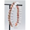Image 1 : #59- NATURAL SELENITE & RED NET STONE BRACELET