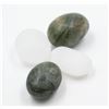 Image 1 : #08-NATURAL SELENITE & GREEN JADE TUMPLETE 375 CT