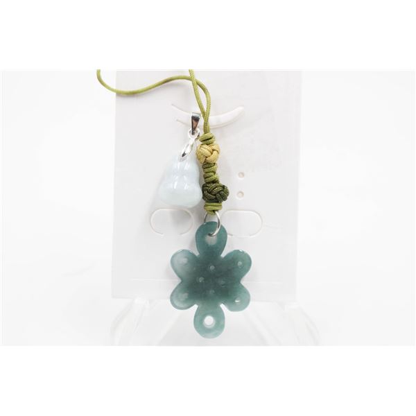 #107- NATURAL JADE JADITE PENDANT & CAR  HANGER
