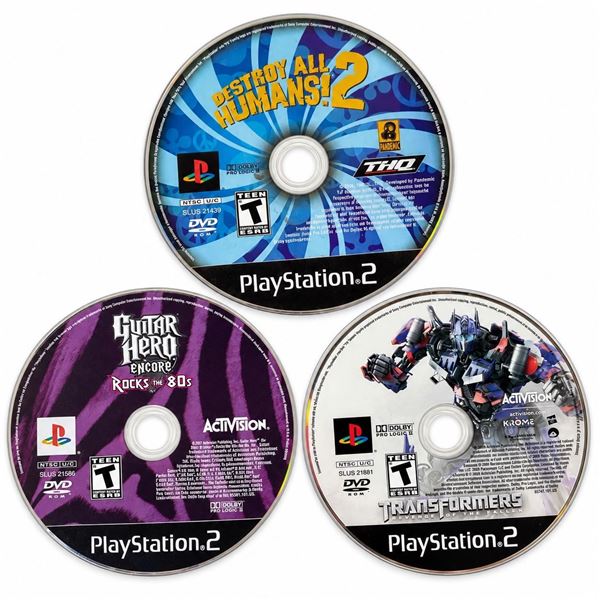 3 PLAYSTATION 2 GAMES DISC-ONLY LOT
