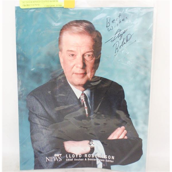 AUTOGRAPHED LLOYD ROBERTSON PROMOTIONAL