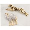 Image 1 : VINTAGE LEOPARD - CAMEL BROOCHES IN HBC BOX