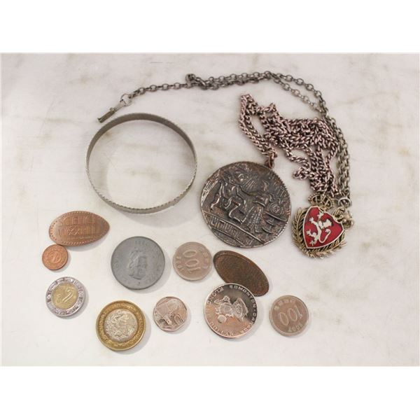 ESTATE COINS + JEWELRY ALL TOGETHER IN BOX