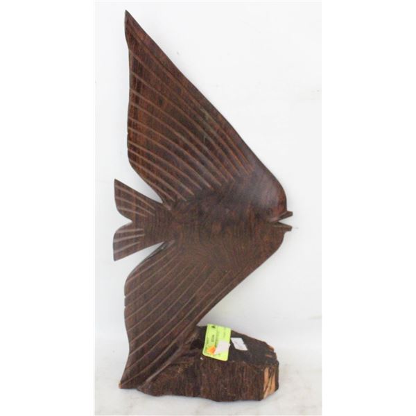 HAND CARVED IRON WOOD ANGELFISH