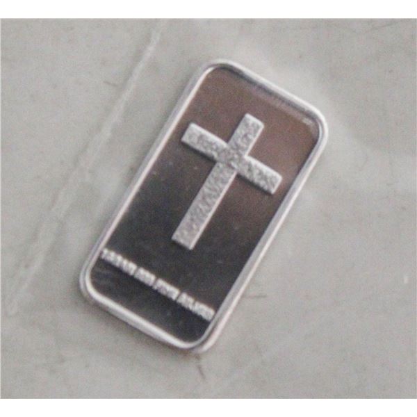 1 GRAM SILVER CROSS BAR