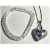 Image 1 : 16)  RAINBOW TITANIUM HEART PENDANT
