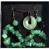 Image 1 : 15)  SET OF ADVENTURINE CHIP BRACELET,
