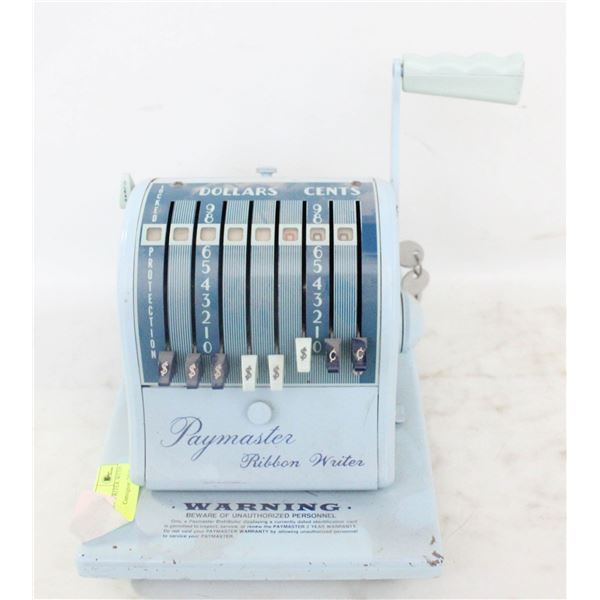 PAYMASTER RIBBON WRITER WITH KEYS