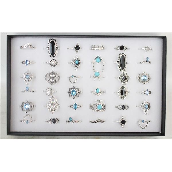 RINGS BOX WITH 36 TURKISH STYLE RINGS