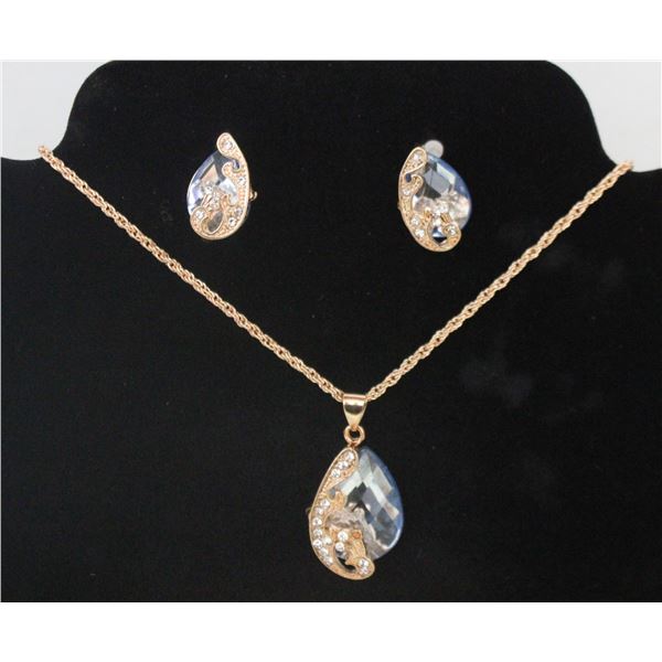 NEW JEWELRY DISPLAY W/ NECKLACE AND EARRING