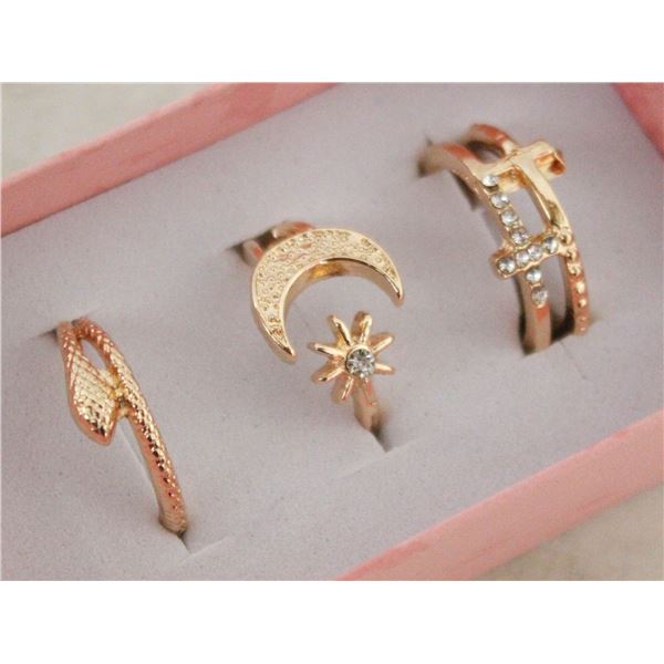 NEW 3PCS/SET RING SET SZ8