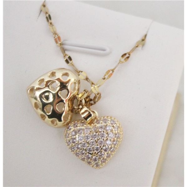 NEW  CRYSTAL HEART LOVE NECKLACE