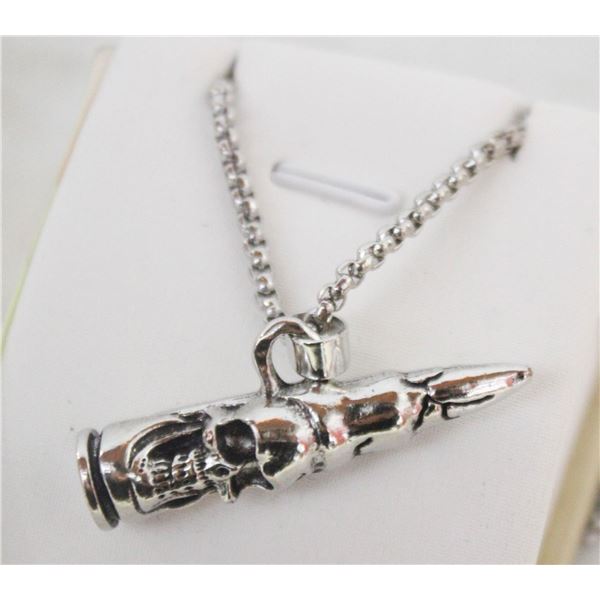 STEEL BULLET NECKLACE