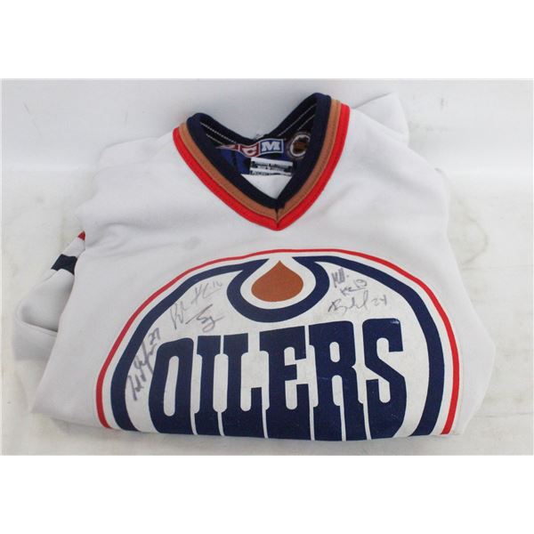 OILERS SIGNED NHL CCM BOYS SMALL JERSEY