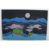 Image 1 : 24" X 36" TED HARRISON INSPIRED CANVAS